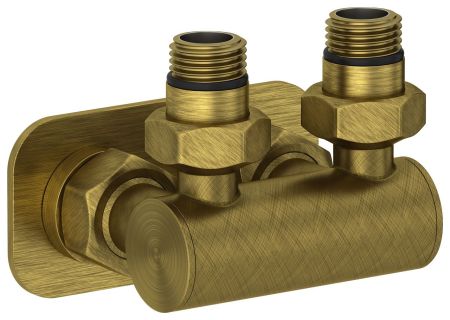 Модуль 2х1/2" угловой EU50 (Состаренная БРОНЗА), артикул 05-1536-1234