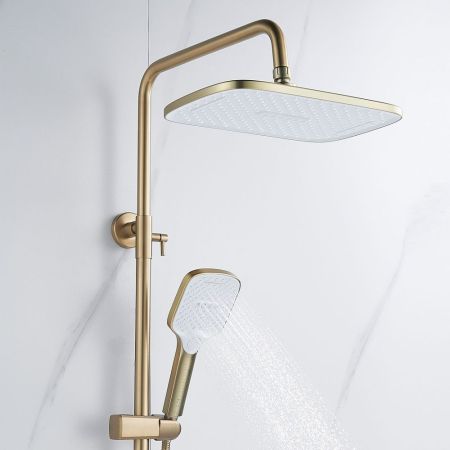 Душевая система Shevanik S4136G, золотой сатин, артикул S4136G
