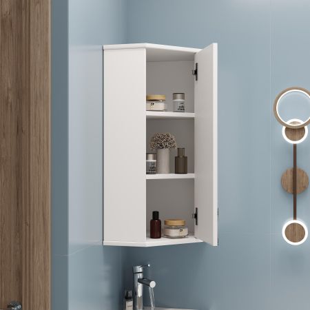 Шкаф-зеркало Onika Модерн 34 белый, универсальный, угловой