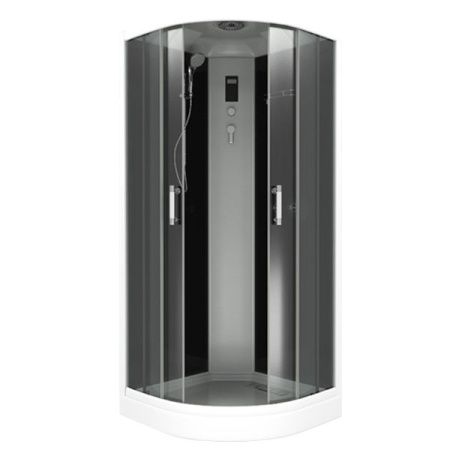 Душевая кабина Bas Адрия 90х90 Eco стекло Графит задняя стенка Черная