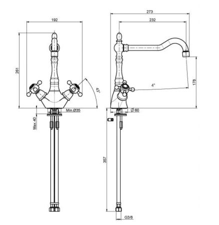 FIMA|Carlo Frattini Kitchen Смеситель (Elizabeth) для кухни, вращающийся излив, цвет хром, артикул F5087CR
