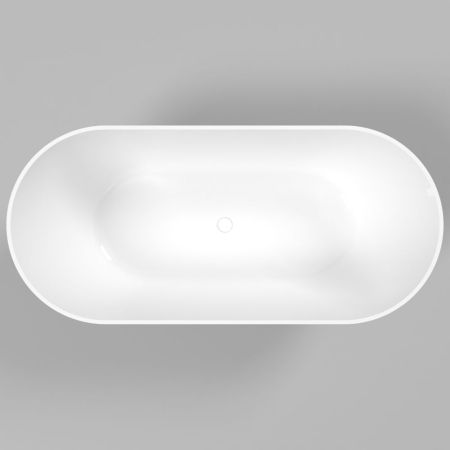 Ванна WHITECROSS Coral A 165x75 (черный/белый глянец) иск. камень