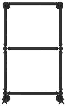 Полотенцесушитель водяной "Ренессанс 1304" 860х500 (Матовый черный), артикул 31-0280-8650