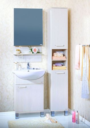 Тумба под раковину Бриклаер Карибы 50 Светлая Лиственница, артикул 4627125411250