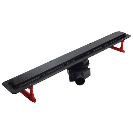 Душевой лоток, Bettoserb, Frameless Matte Black, ширина, мм-120, длина, мм-650, высота, мм-100, монтаж-в пол, пропускная способность, л/сек-0,8, выход Ø50 мм, поворот базы 360°, система отвода вторичного конденсата, сифон-есть, материал сифона-полипропиле