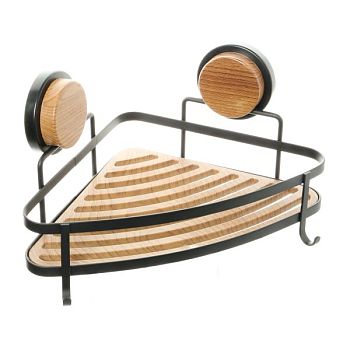 Полка металличеcкая угловая FIXSEN MAGIC  FX-940B-1, черный/коричневый