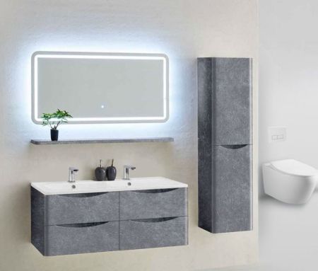 Тумба под раковину Vincea Roberta VMC-1R120MS подвесная Stone, артикул VMC-1R120MS