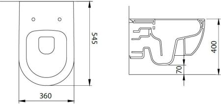 Чаша подвесного унитаза Allen Brau Priority 4.31001.31 черный матовый, артикул 4.31001.31