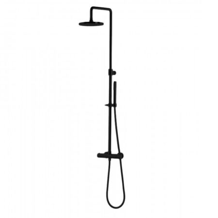 Bongio T Mix Душевая стойка с термостатическим смесителем и ручным душем, цвет черный матовый, артикул 32547NELU