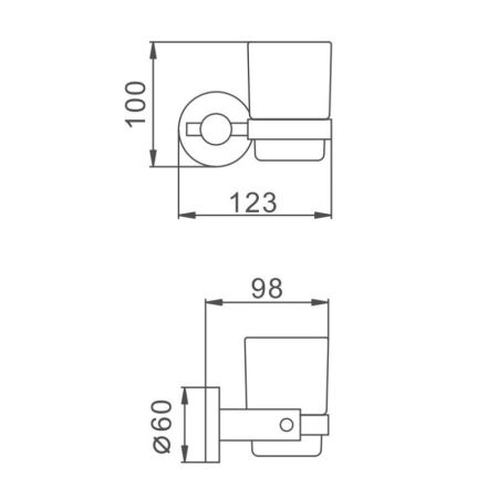 Стакан для ванной комнаты Haiba HB8306, сталь
