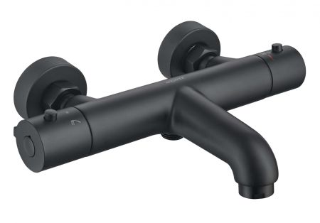 Термостатический смеситель для ванны AQUATEK, матовый черный AQ1043MB, артикул AQ1043MB