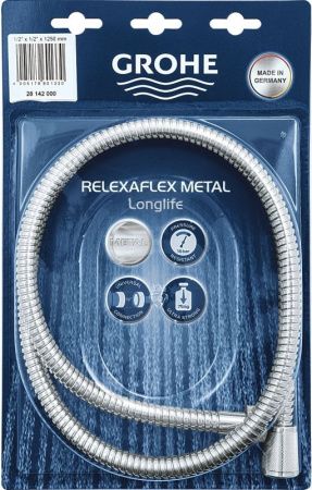 Душевой шланг GROHE Relexaflex Metal Longlife, 1250 мм, хром (28142000) Душевой шланг GROHE Relexaflex Metal Longlife, 1250 мм, хром (28142000)