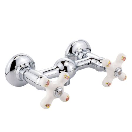 PROVANCE Смеситель для душа внешний, выход М1/2", бел. с декором/хром, артикул 19473