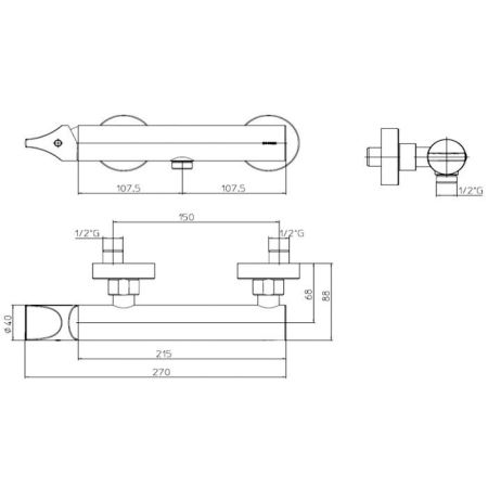 BOSSINI APICE Смеситель для душа, на  1 выход, цвет хром