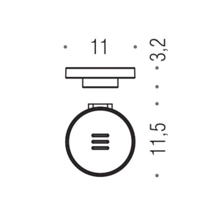 Colombo Mini  Мыльница подвесная , цвет: PVD золото матовое/матовое стекло, артикул B4001.OM-VAN