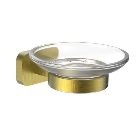 Мыльница с держателем WONZON & WOGHAND GRAFFITY, Брашированное золото (WW-9322-BG), артикул WW-9322-BG