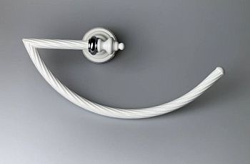 Stil Haus Giunone, полотенцедержатель - полукольцо, цвет хром - белый