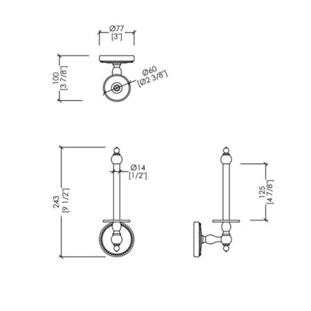 Devon DOROTHY держатель запасного туалетного рулона настенный, цвет: хром/белый, артикул DOR411CR/PS