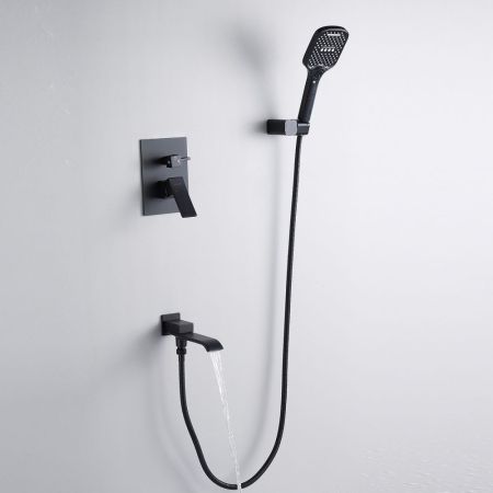 Душевая система встраиваемая Shevanik S4035H, черный