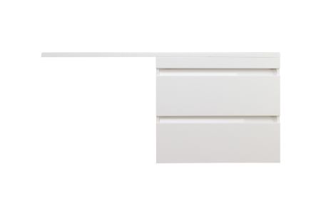 Тумба подвесная "Даллас 130", Люкс белая, PLUS, ЭМАЛЬ, артикул СС-00002352