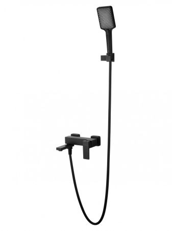 Смеситель для ванны с душем WONZON & WOGHAND CUBE 2.0, Черный матовый (WW-88037068-MB), артикул WW-88037068-MB