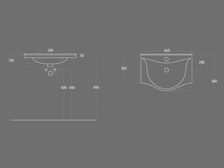 Тумба с раковиной SanVit Прима 65 kprim065 с фактурой под дерево прямые ручки Зебрано