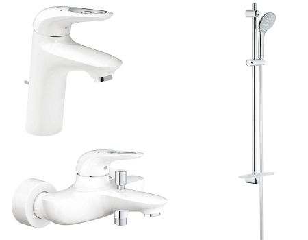 Готовый комплект для ванной комнаты GROHE Eurostyle new, белая луна (NB0019)