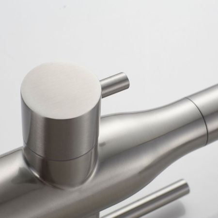 Смеситель для кухни с гибким изливом и подключением фильтра Shevanik S378L, сатин