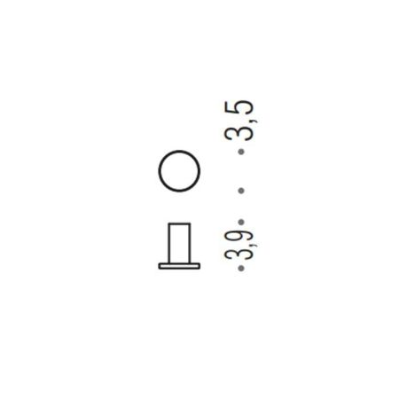 Colombo Mini Крючок, цвет: PVD нержавеющая сталь, артикул CD107.HPS1