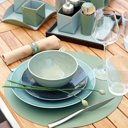 ADJ Круглый плейсмат, D40 см., цвет: небесный/эвкалипт, артикул 0003.50/60