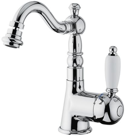 Смеситель Laguna с донным клапаном для биде, цвет белый-золото, артикул 40514BO