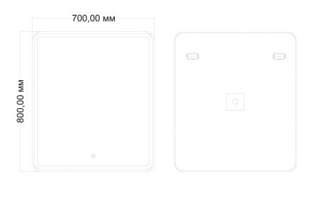 Зеркало с подсветкой ART&MAX VITA AM-Vit-700-800-DS-F, артикул AM-Vit-700-800-DS-F