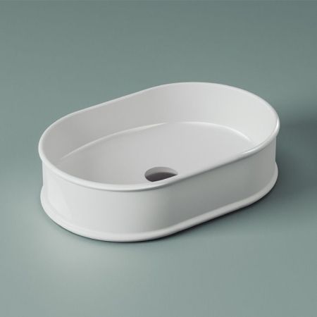 Artceram ATELIER Раковина накладная, 60x40хh15см, без отв под смеситель, без перелива, цвет: белый