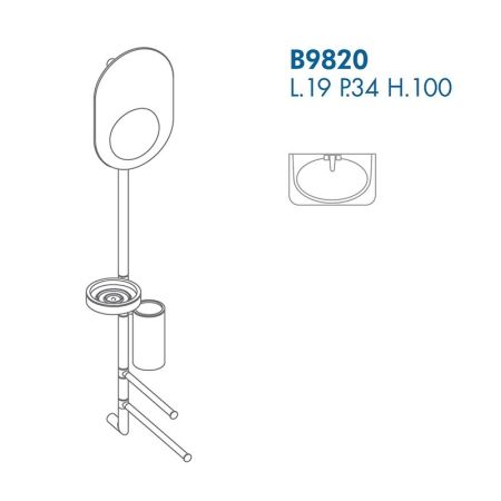 Подвесная стойка Colombo Design Planets B9820.000 Хром, артикул B9820.000