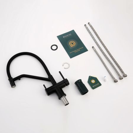 Смеситель для кухни с подключением фильтра Splenka S70.62.06, черный, артикул S70.62.06