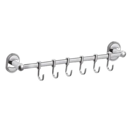 Планка с крючками для полотенец D-Lin D289700-6, хром, артикул D289700-6