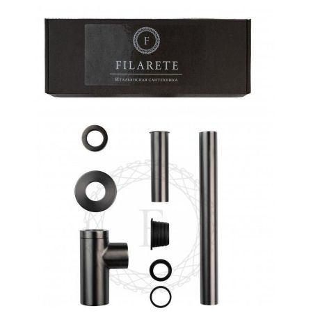 Сифон для раковины FILARETE FL70BG, графит, артикул FL70BG