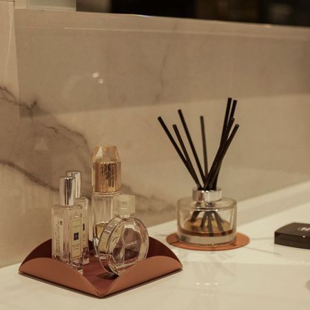 ADJ Подставка для сервировки, 20x20 см., цвет: коньяк/бордо, артикул 0021.09/30