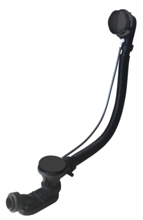 Слив-перелив для ванны Royal Bath полуавтомат 60 см черный, артикул Cliv-pereliv p/a 60 cm BL