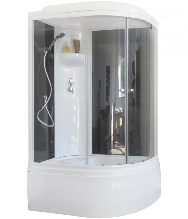 Душевая кабина Royal Bath RB 8120BK6-BT (черное/прозрачное) левая, артикул RB8120BK6-BT-L