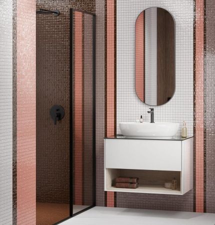 Зеркало CONO овальное 42, черное матовое