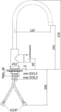 Смеситель для кухни Paffoni Lime LM180CR