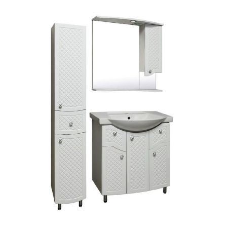 Тумба под раковину Runo Милано 75 4620750026530 Белая