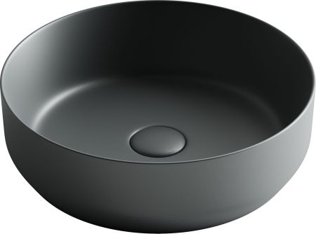 Умывальник чаша накладная круглая (цвет Темный Антрацит Матовый) Element 390*390*120мм CN6022MDH Умывальник чаша накладная круглая (цвет Темный Антрацит Матовый) Element 390*390*120мм CN6022MDH