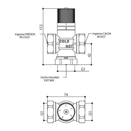 Bongio Elettronici Термостатический клапан для смешивания воды (подходит для электронных, ик смесителей)