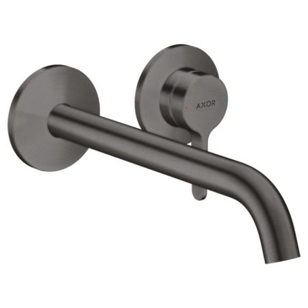 AX One Смеситель для раковины, настенный, цвет шлифованный черный хром, артикул 48120340