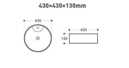 Раковина керамическая накладная AM170-T, артикул AM170-T