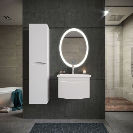 Зеркало Бриклаер Вега 60 на взмах руки с подсветкой и часами