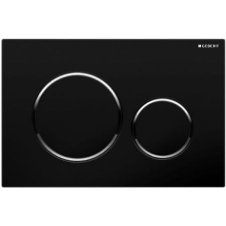 Клавиша смыва, Geberit, Sigma20, назначение-для унитаза, ширина, мм-246, глубина, мм-12, высота, мм-164, тип смыва-двойной, тип управления-механический, цвет-черный/глянцевый хром/черный