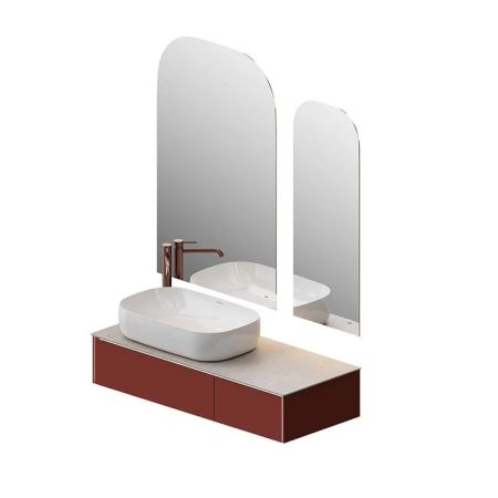 Тумба MAGICA подвесная 120, 2 ящика, венецианский красный матовый, артикул MA.120.2\VR.M